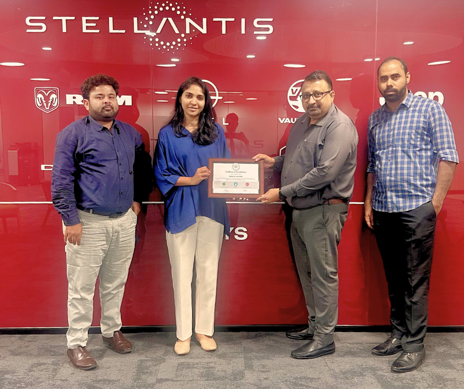 Stellantis Digital Hub and Green Tuesday Initiative teams at the MoU signing ceremony in Hyderabad.